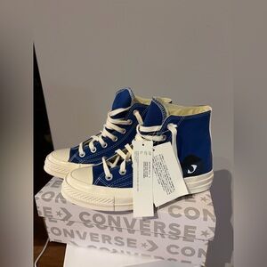NIB Comme des Garcons Converse Chuck Taylor High Blue Quartz Size 4M/6W